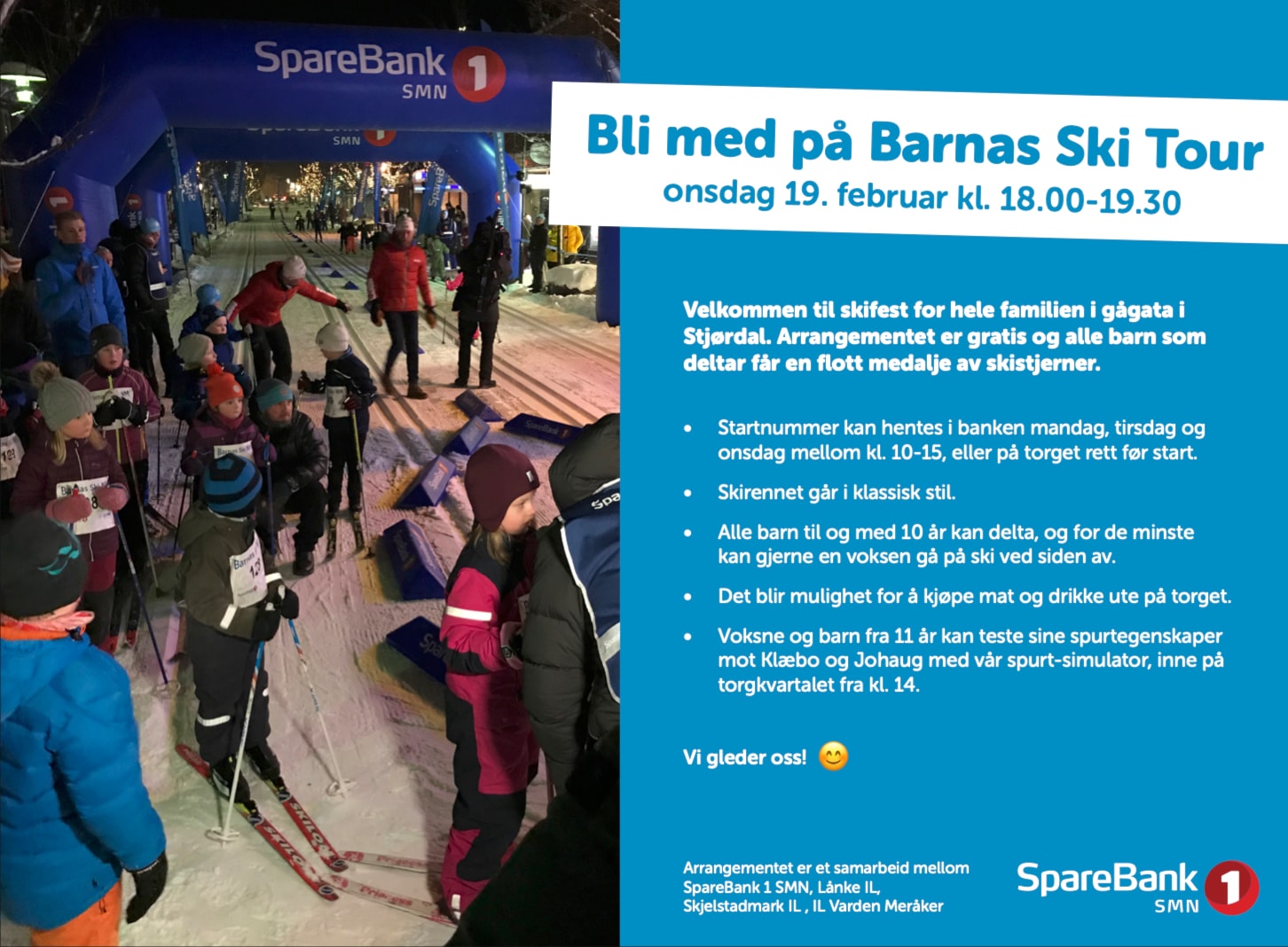 BARNAS SKI TOUR - onsdag 19. februar kl. 18.00 - 19.30